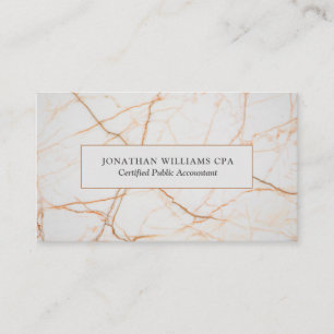 Accountant Marble Gold Typography  Business Card