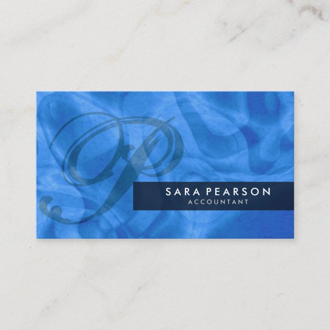 Accountant Monogram Abstract Business Card (Front)