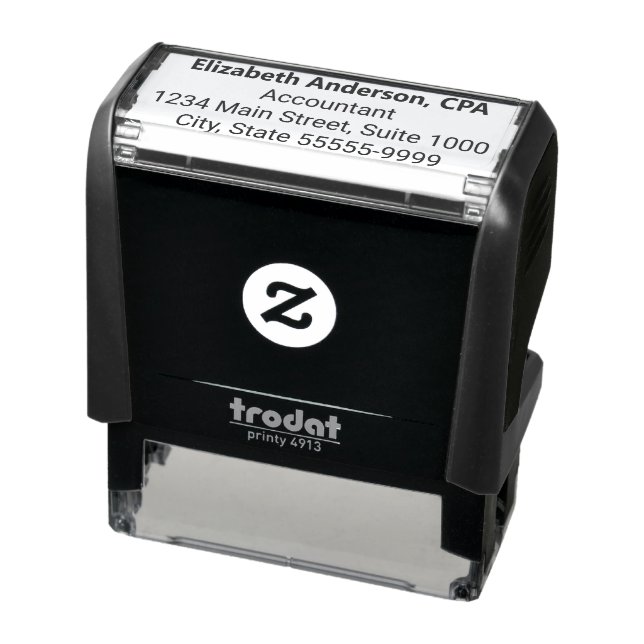 Accountant Name Professional Title Return Address Self-inking Stamp (Product)