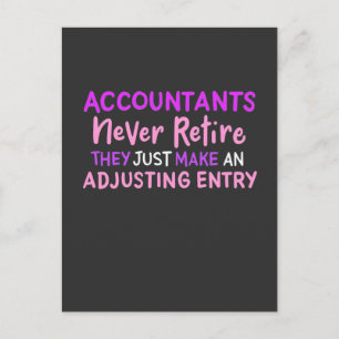 Accountant Never Retire Postcard