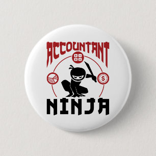 Accountant Ninja Accounting CPA 2 Inch Round Button