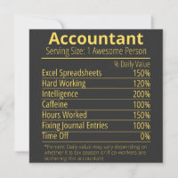 accountant nutrition fact, nutrition facts