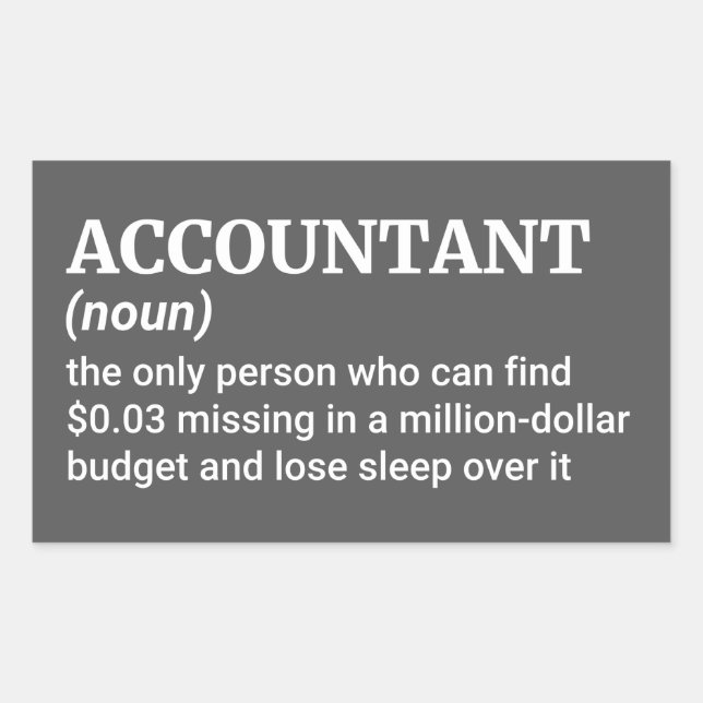 Accountant : One Who Fixes Your Financial Mistakes Sticker (Front)