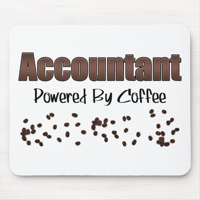 Accountant Powered By Coffee Mouse Pad (Front)