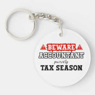 Accountant Powered By Tax Season  Funny Accounting Keychain