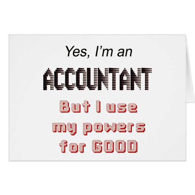 Accountant Powers Funny Office Humour Saying (Front Horizontal)