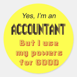 Accountant Powers Funny Office Humour Stickers