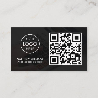 Accountant Professional QR Code Logo Modern Business Card