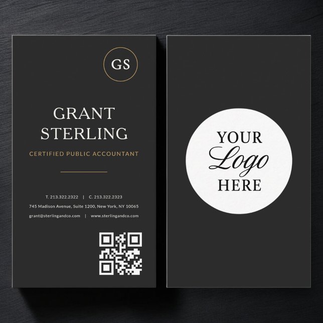 Accountant QR Code Logo Professional Business Card (Creator Uploaded)