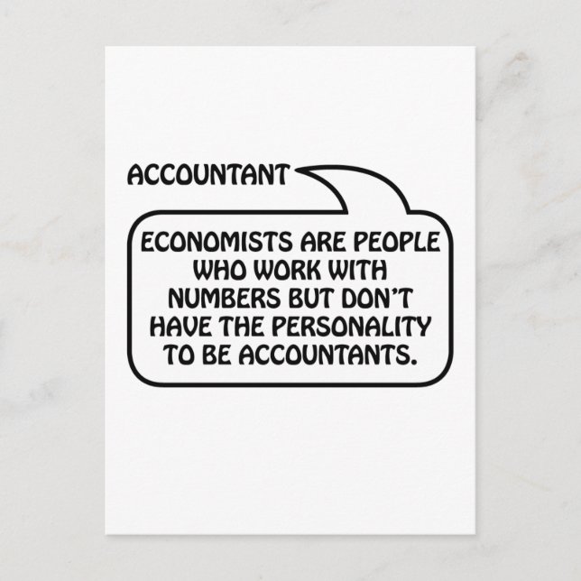 Accountant Quote Bubble Postcard (Front)