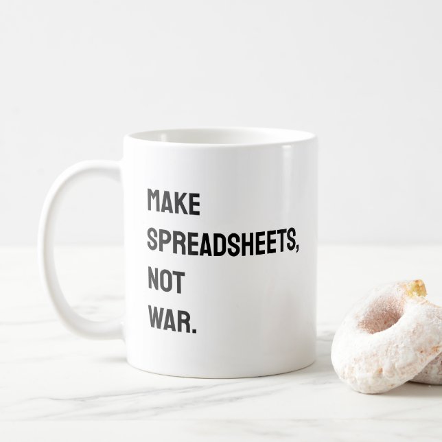 Accountant Spreadsheet Funny Mug (With Donut)