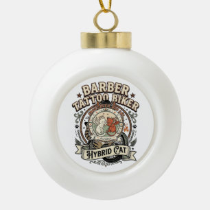 Accountant Tax Season Cat Accountant Tax Season Ca Ceramic Ball Christmas Ornament