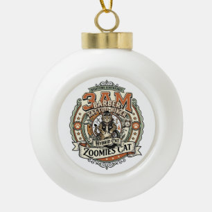Accountant Tax Season Cat Accountant Tax Season Ca Ceramic Ball Christmas Ornament