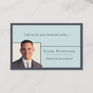 Accountant Trendy Indigo Business Card