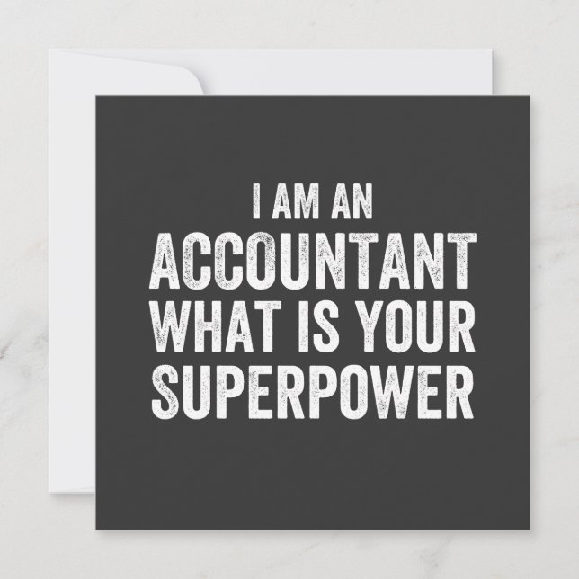 accountant What is your Superpower Invitation (Front)