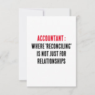 Accountant Where 'reconciling' is not just for rel Thank You Card