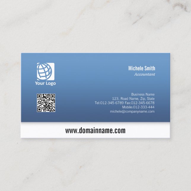Accountant White Border Simple Business Card #10 (Front)