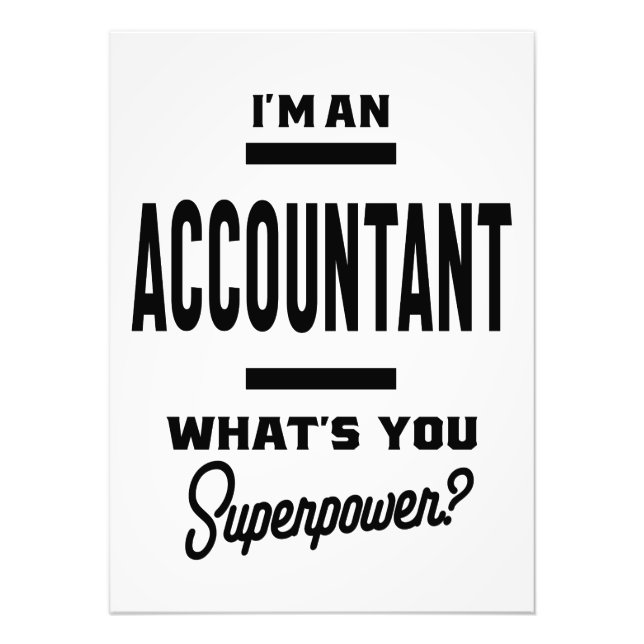 Accountant Work Job Title Gift Photo Print (Front)