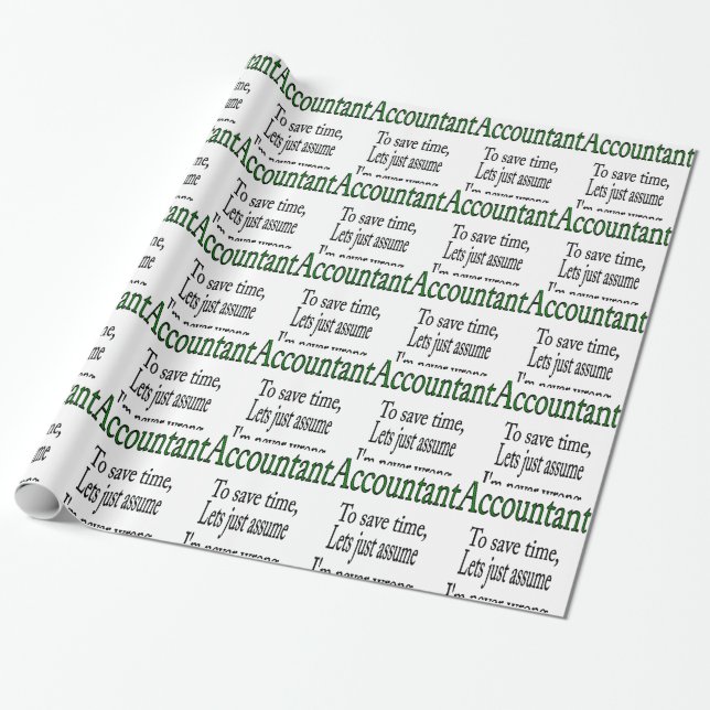 ACCOUNTANT WRAPPING PAPER (Unrolled)