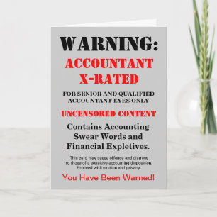 Accountant X-Rated Funny Joke - Add Name & Caption Card