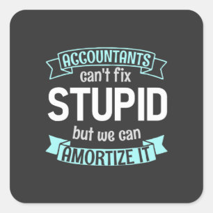 Accountants Can Amortize It Square Sticker