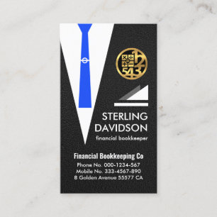 Accountant's Stylish Suit Business Card