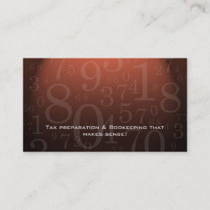 Accounting - Bookkeeping Business Card Copper