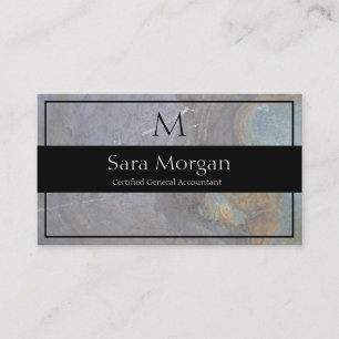 Accounting Business Card - Classy Monogram Texture