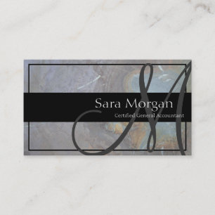 Accounting Business Card - Classy Monogram Texture