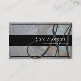 Accounting Business Card - Classy Monogram Texture