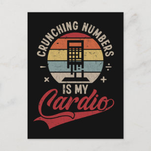 Accounting Calculator Humour CPA Bookkeeping Postcard