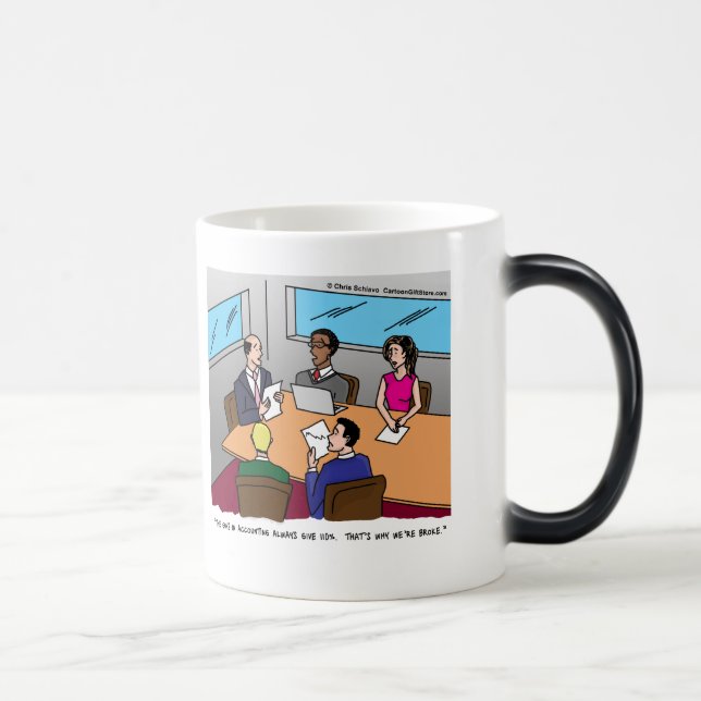 Accounting Cartoon Morphing Mug (Right)
