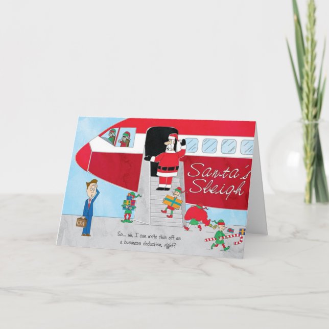 Accounting Christmas Card Santa's Sleigh Upgrade (Front)