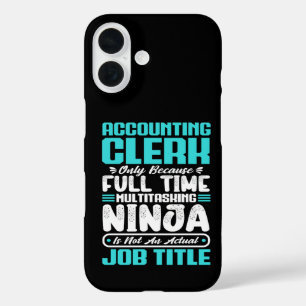 Accounting Clerk Job Title Professional Skills iPhone 16 Case