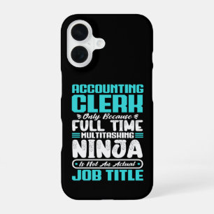 Accounting Clerk Job Title Professional Skills iPhone 16 Case