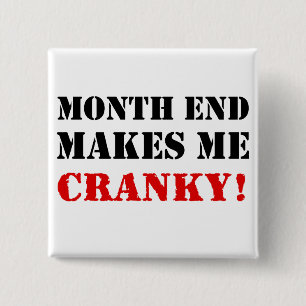 Accounting & Finance Month End Approval Stamp 2 Inch Square Button