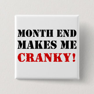 Accounting & Finance Month End Approval Stamp 2 Inch Square Button