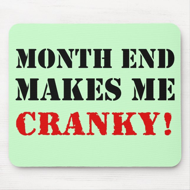 Accounting & Finance Month End Approval Stamp Mouse Pad (Front)