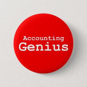 Accounting Genius Gifts 2 Inch Round Button