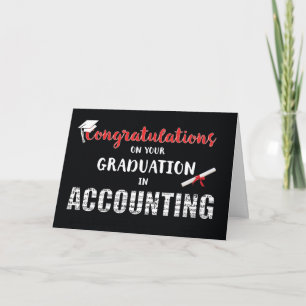 Accounting Graduation Congratulations, Bold Words Card