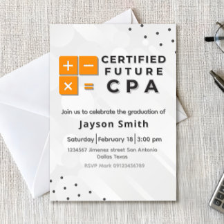 Accounting Graduation Invitation