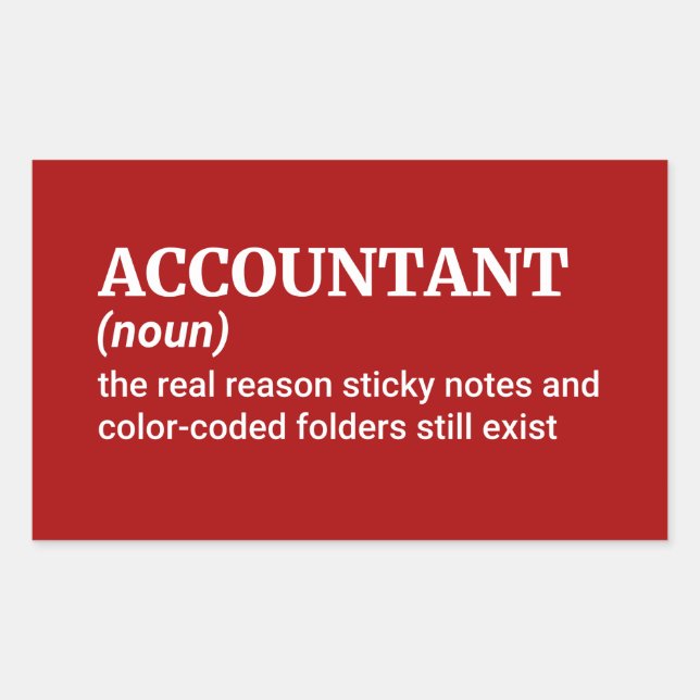 Accounting Humour Sticker (Front)