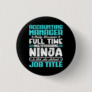 Accounting Manager Job Title Professional Skills 1 Inch Round Button