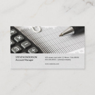 Accounting Money Management Investments Business Card