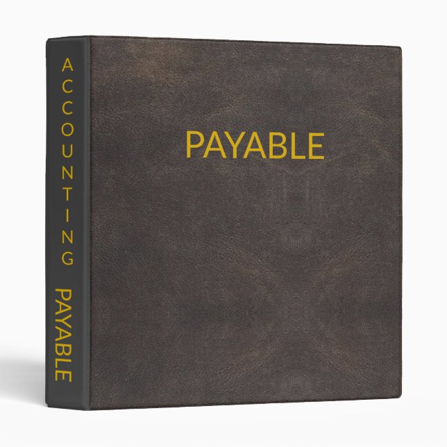 ACCOUNTING PAYABLE 3 RING BINDER (Front/Spine)