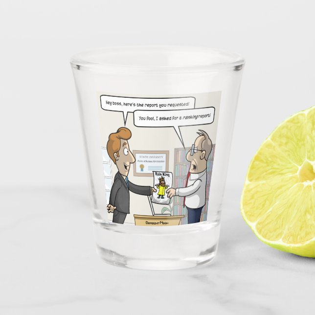 Accounting Ranking Report Punny Shot Glass (Front)