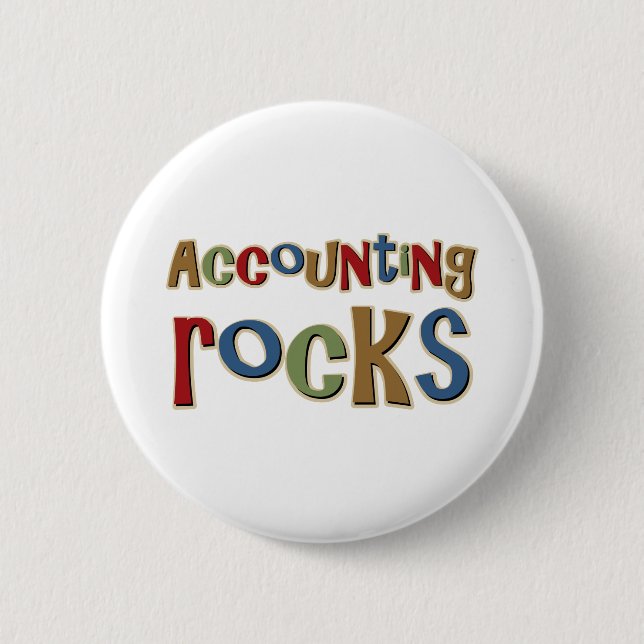 Accounting Rocks 2 Inch Round Button (Front)