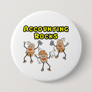 Accounting Rocks 3 Inch Round Button