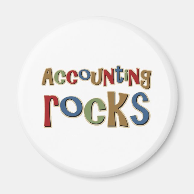 Accounting Rocks Magnet (Front)
