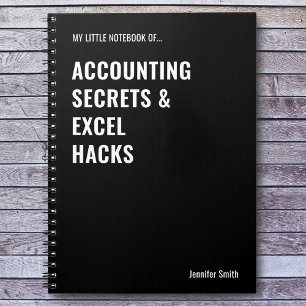 Accounting Secrets & Excel Hacks Office Notebook